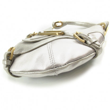 Jimmy Choo Calfskin Mini Tulita Metallic Silver 6 of 9
