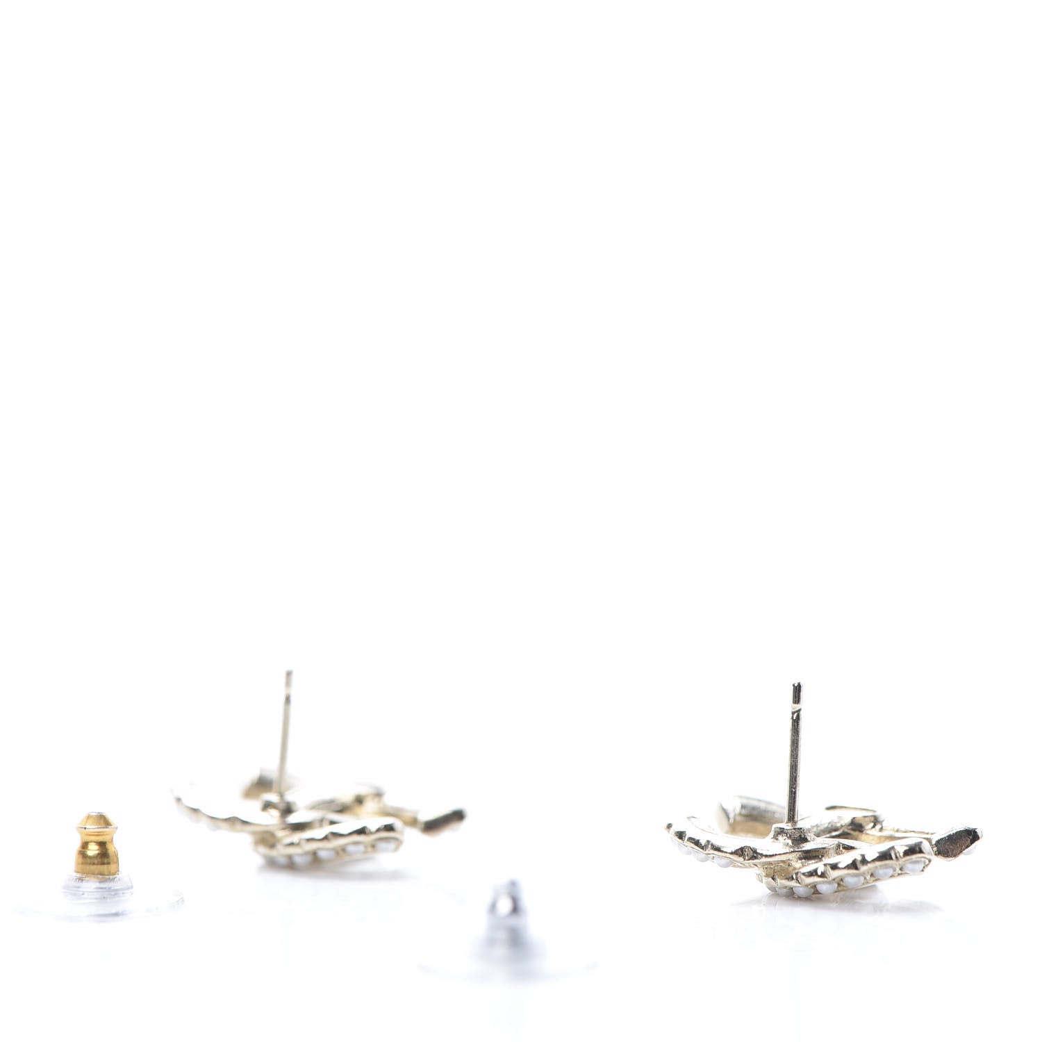 Chanel Pearl Queen of France CC Earrings Gold 3 of 6