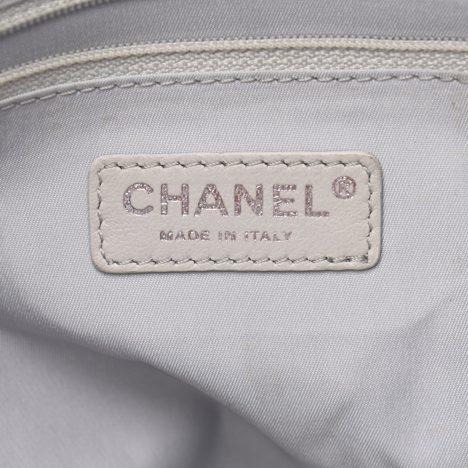 Chanel Coated Canvas Quilted Large Paris Biarritz Tote Silver 7 of 18