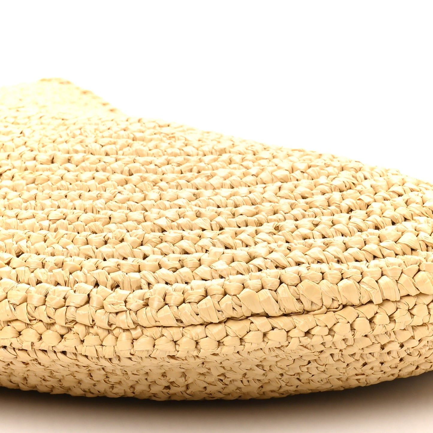 Raffia Crochet Sardine With Chain Bag Natural Fondant