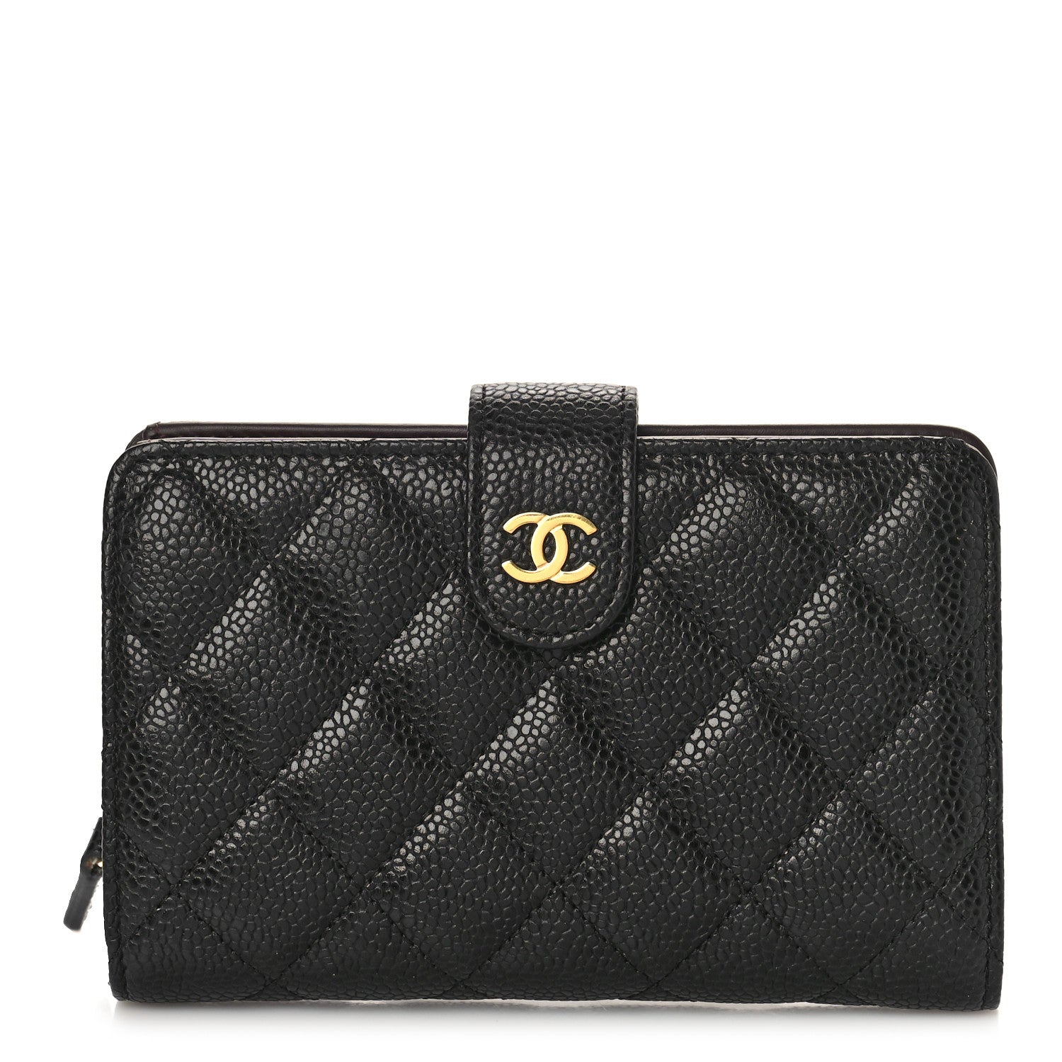 Chanel Caviar Quilted CC French Wallet Black 1 of 11