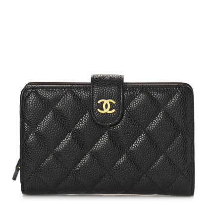 Chanel Caviar Quilted CC French Wallet Black 1 of 11