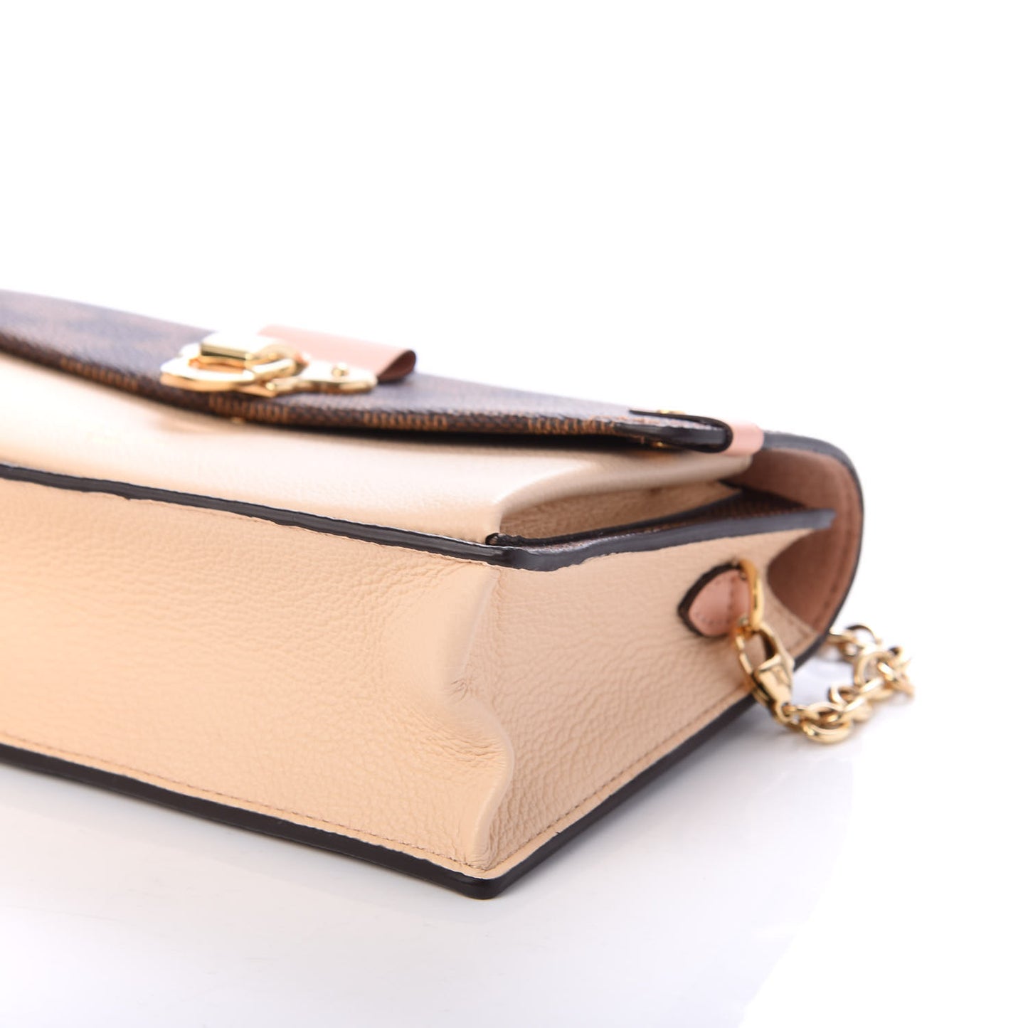 Damier Ebene Vavin Chain Wallet Creme