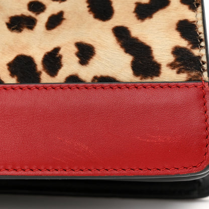 Gucci Calf Hair Calfskin Bamboo Web Leopard Print Medium Dionysus Top Handle Bag Natural Blue Agata Hibiscus Red 14 of 14