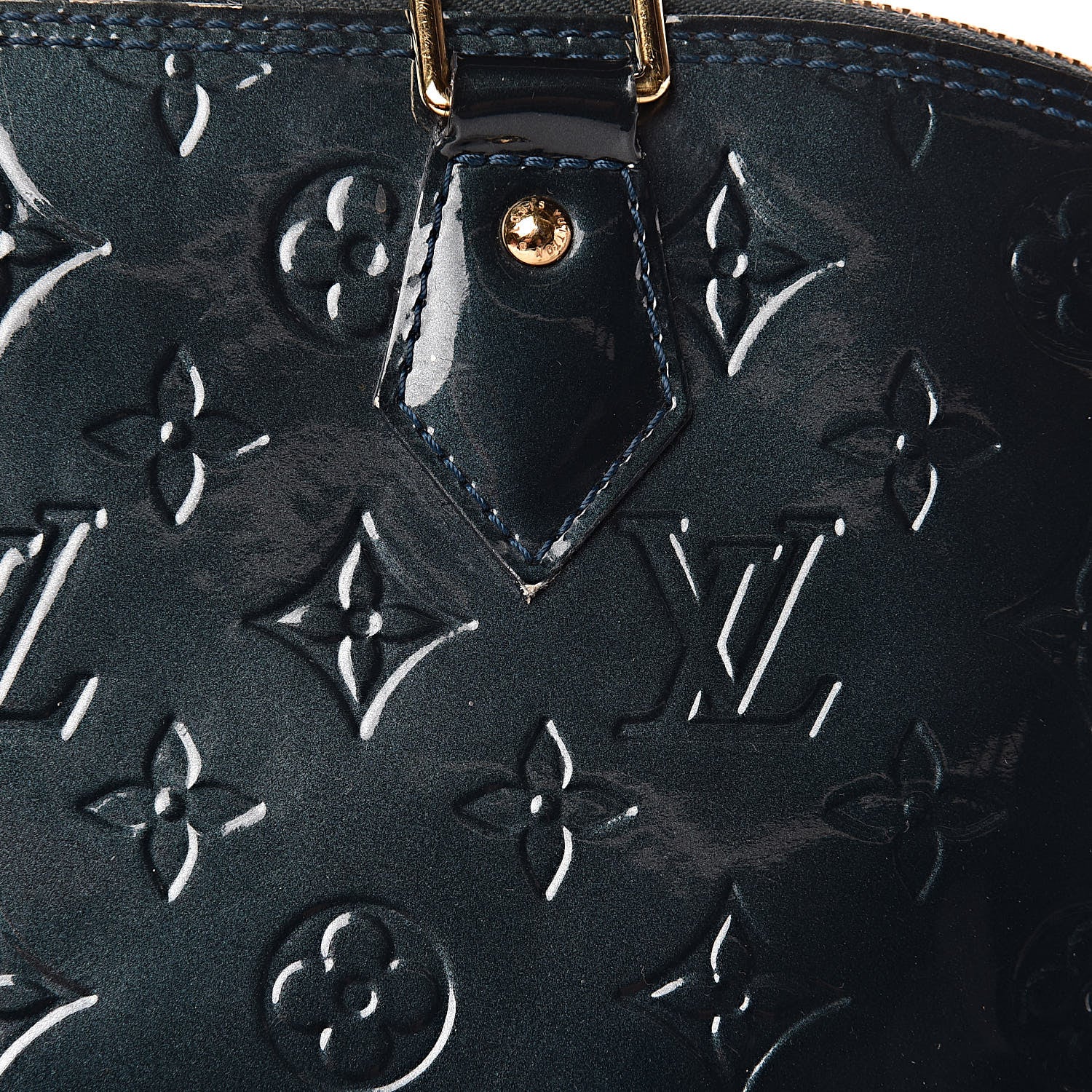 Louis Vuitton Vernis Alma GM Blue Nuit 26 of 42