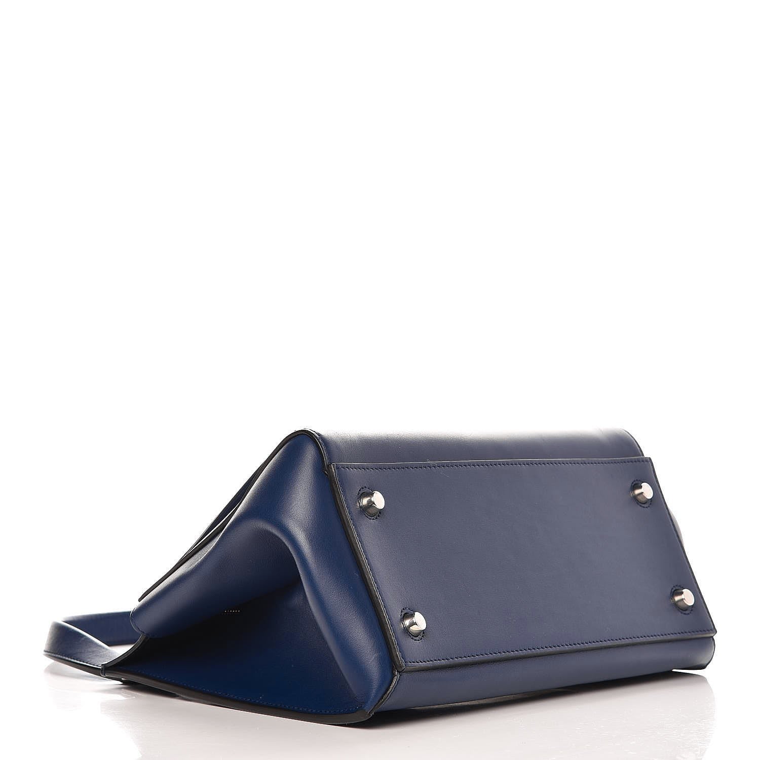 Celine Palmelato Calfskin Small Edge Shoulder Bag Ink 4 of 12
