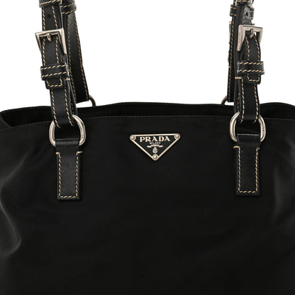 Prada Tessuto Nylon Saffiano Tote Black 8 of 10