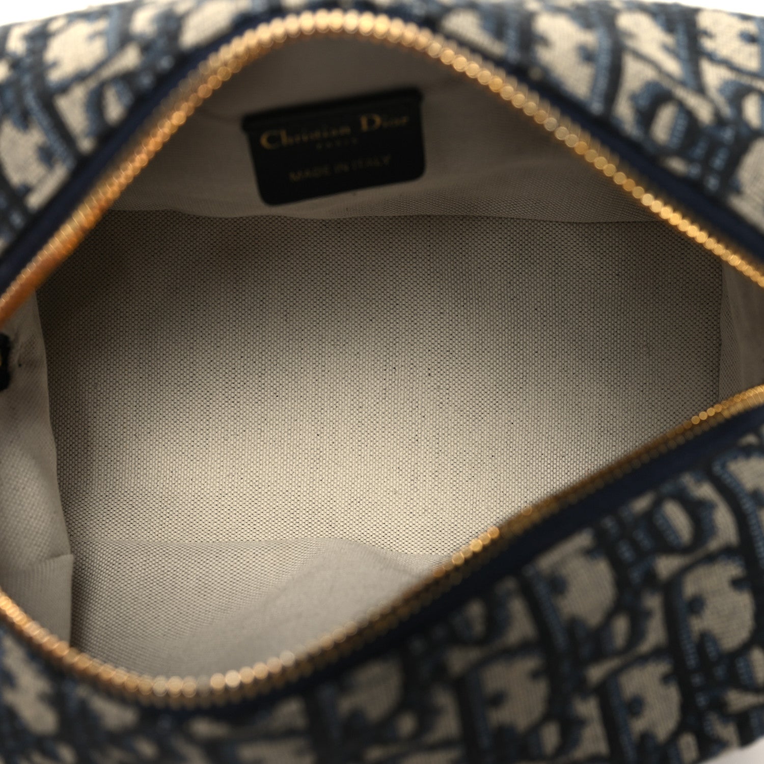 Christian Dior Oblique 30 Montaigne Cosmetic Pouch Blue 5 of 11