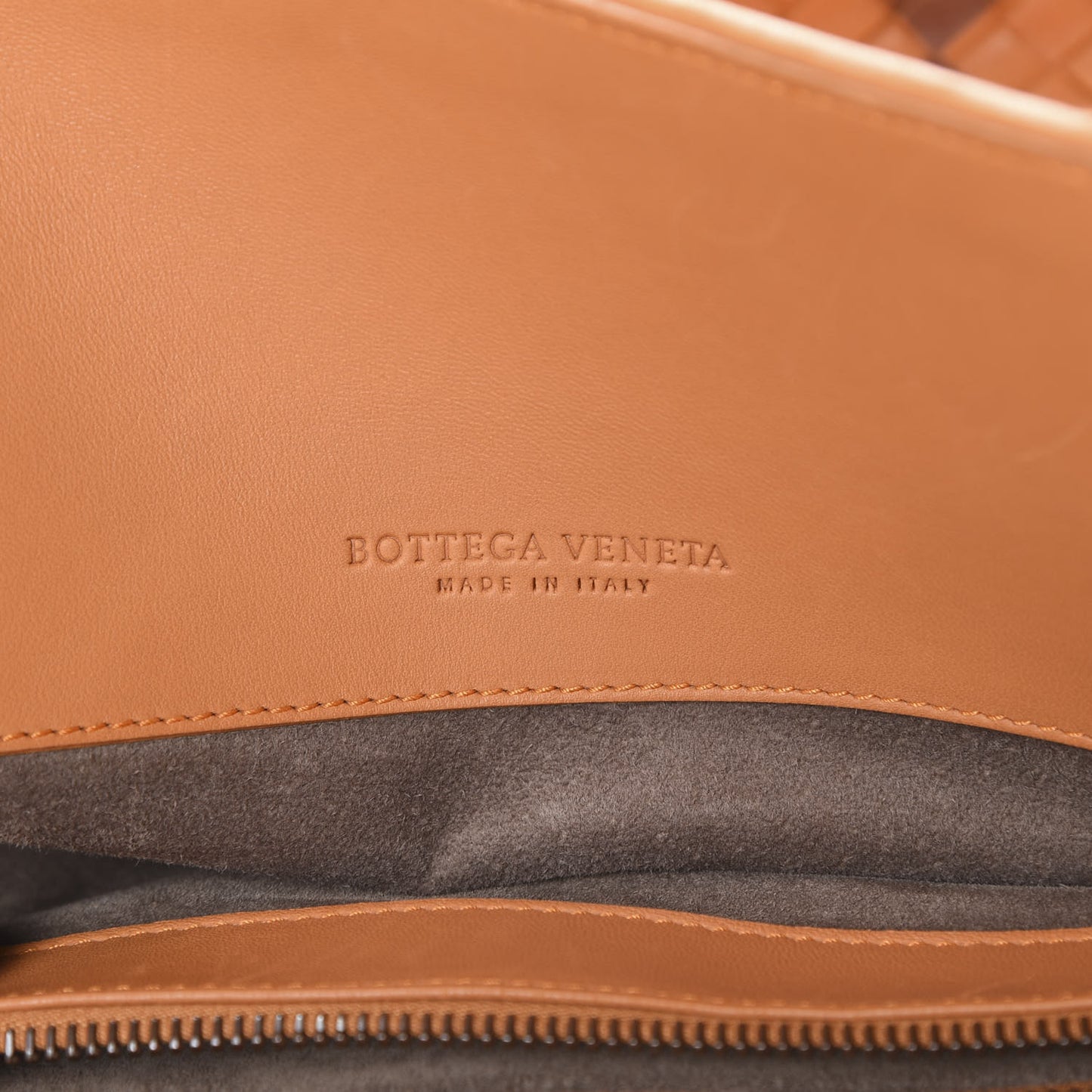 Nappa Intrecciato Large Tote Orange