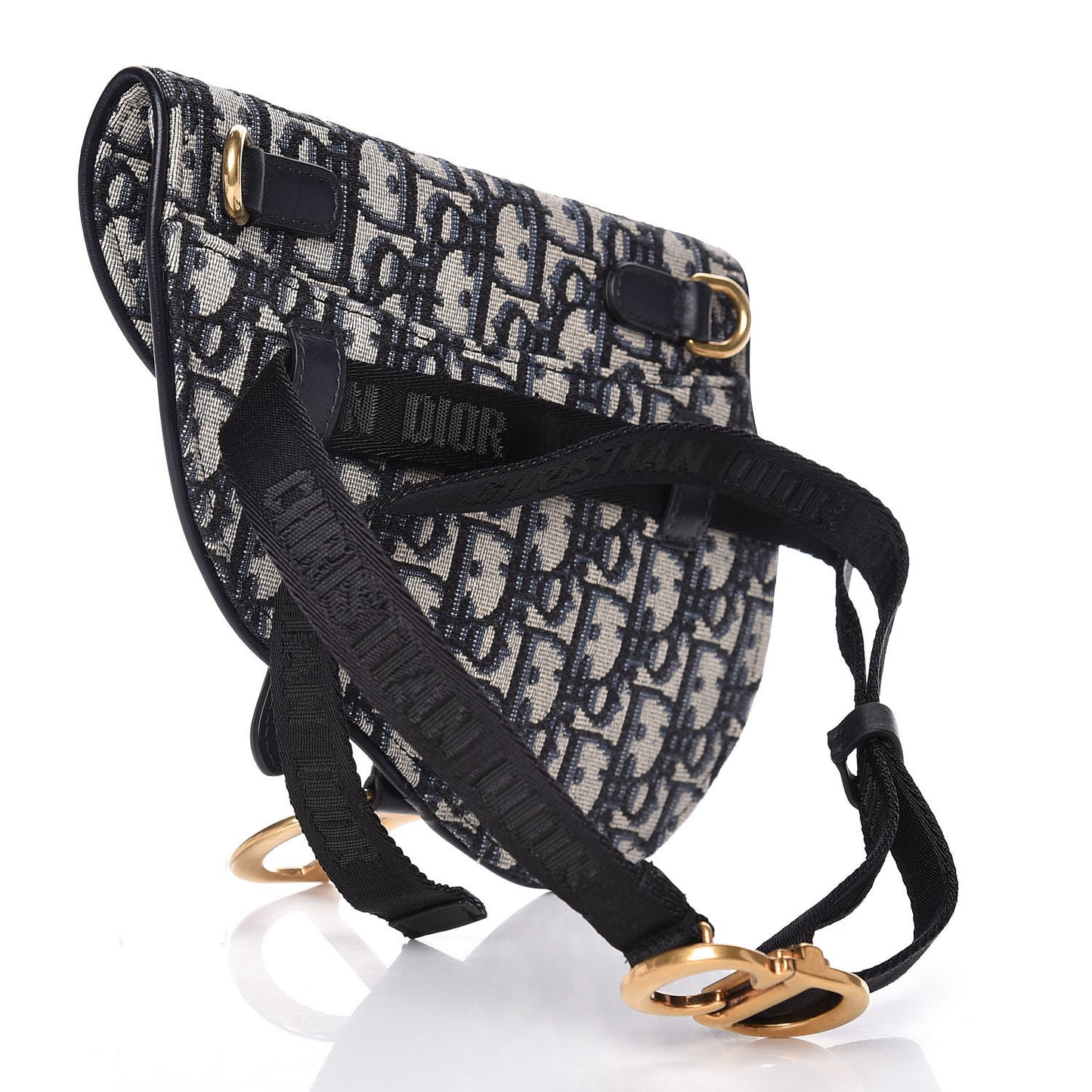 Oblique Saddle Belt Bag Blue