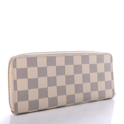 Louis Vuitton Damier Azur Clemence Wallet Rose Ballerine 3 of 7