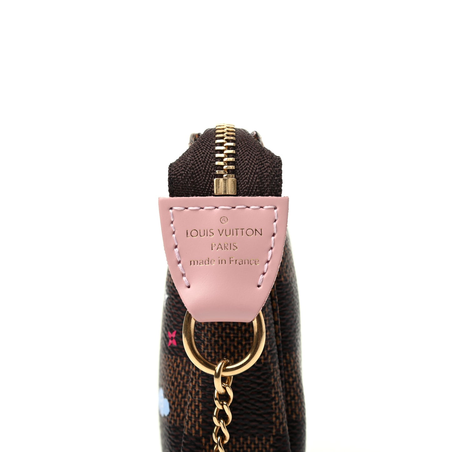 Damier Ebene 2020 Christmas Animation Big Wheel Mini Pochette Accessories Rose Ballerine