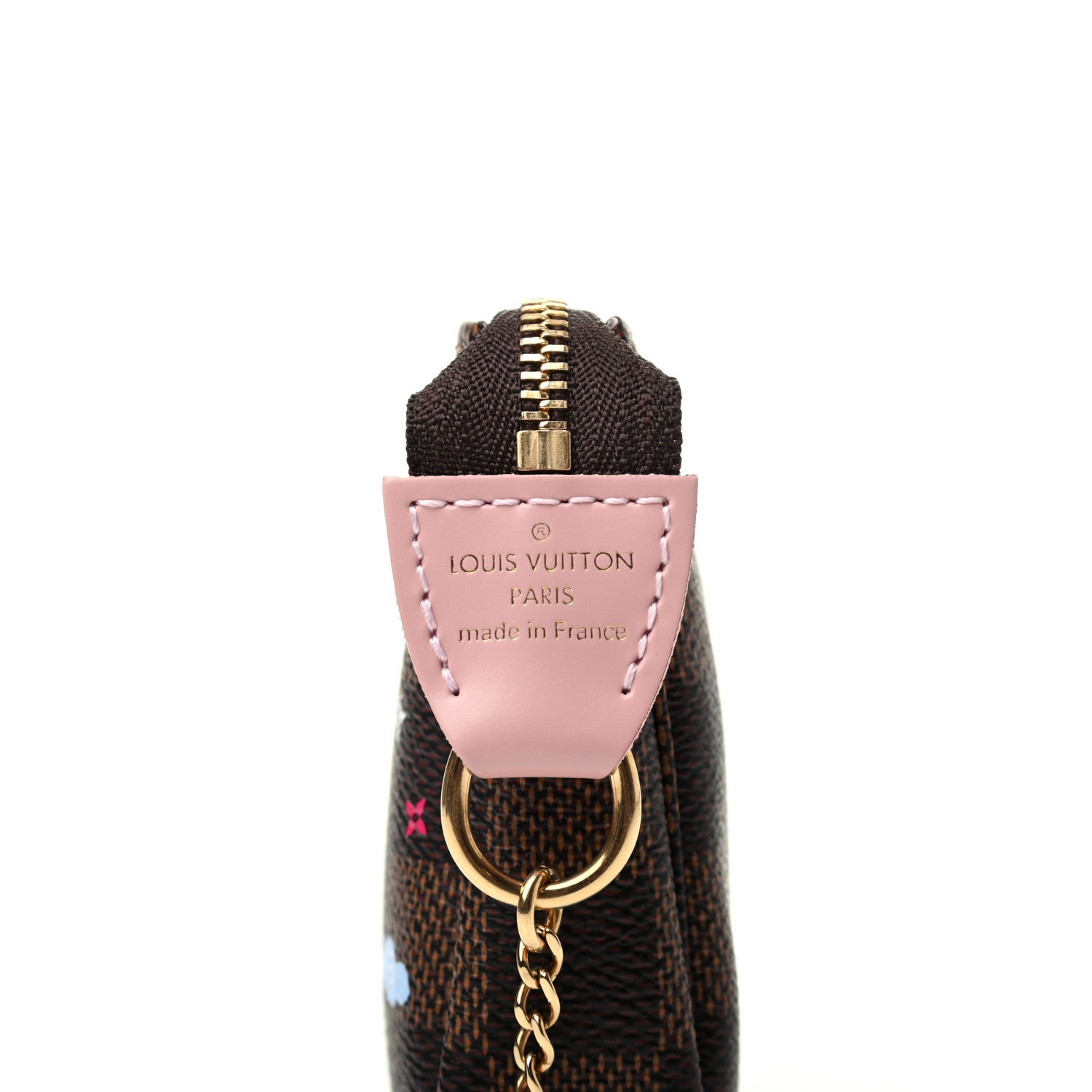 Louis Vuitton Damier Ebene 2020 Christmas Animation Big Wheel Mini Pochette Accessories Rose Ballerine 6 of 7