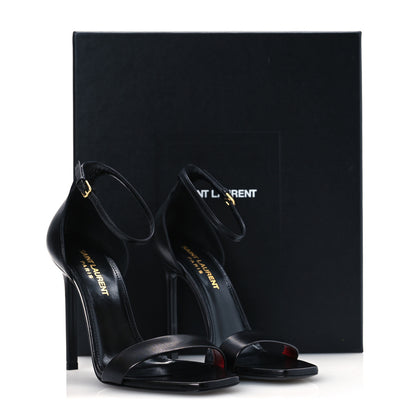 Saint Laurent Calfskin Amber 105 Ankle Strap Sandals 36.5 Black 11 of 11