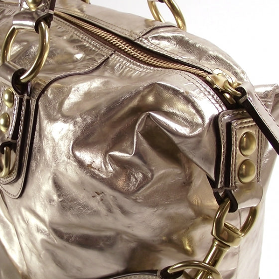 FASHIONPHILE COACHMadisonSabrinaMirroredMetallicGold12965 8 of 11