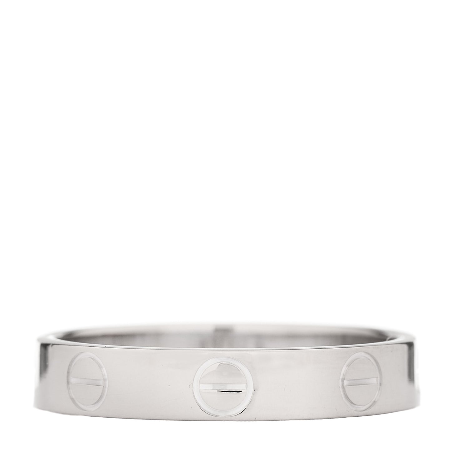 18K White Gold 3.5mm LOVE Wedding Band Ring 52 6