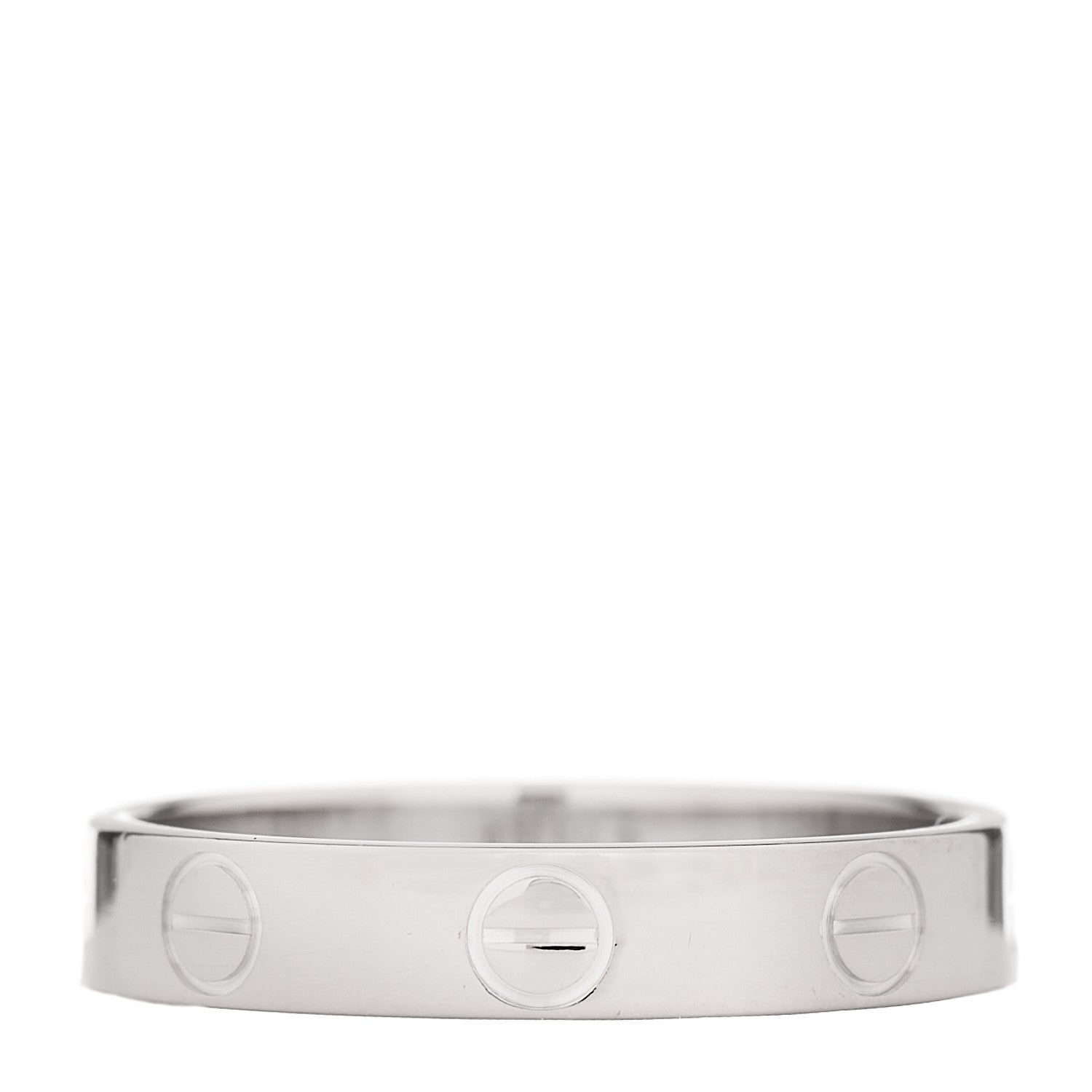 Cartier 18K White Gold 3.5mm LOVE Wedding Band Ring 52 6 3 of 4