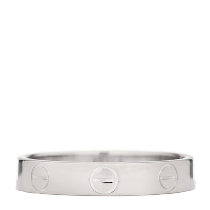 Cartier 18K White Gold 3.5mm LOVE Wedding Band Ring 52 6 3 of 4
