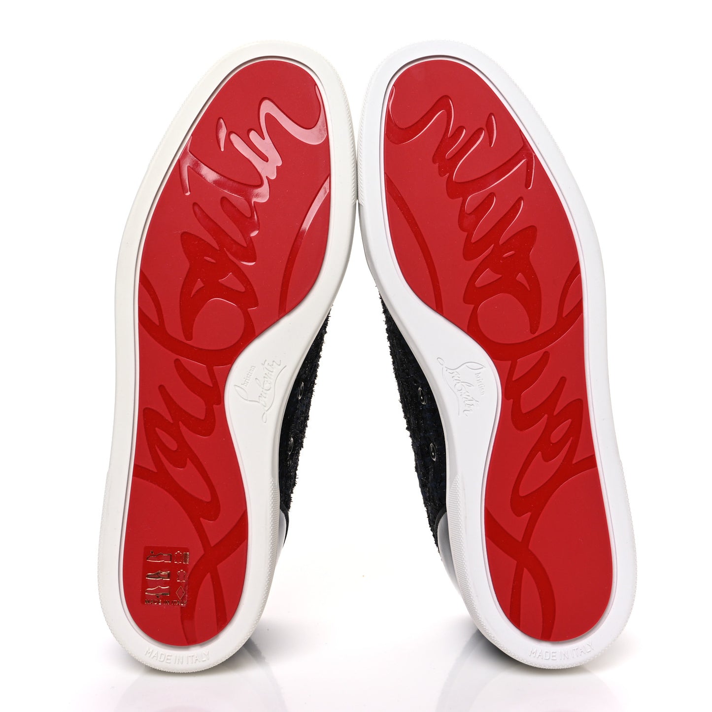 Calfskin Veau Velours Strass Mens Louis Junior Flat Sneakers 41.5 Version Reglisse