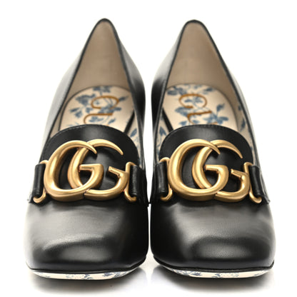 Gucci Malaga Kid GG Victoire 95mm Loafer Pumps 36.5 Black 2 of 10