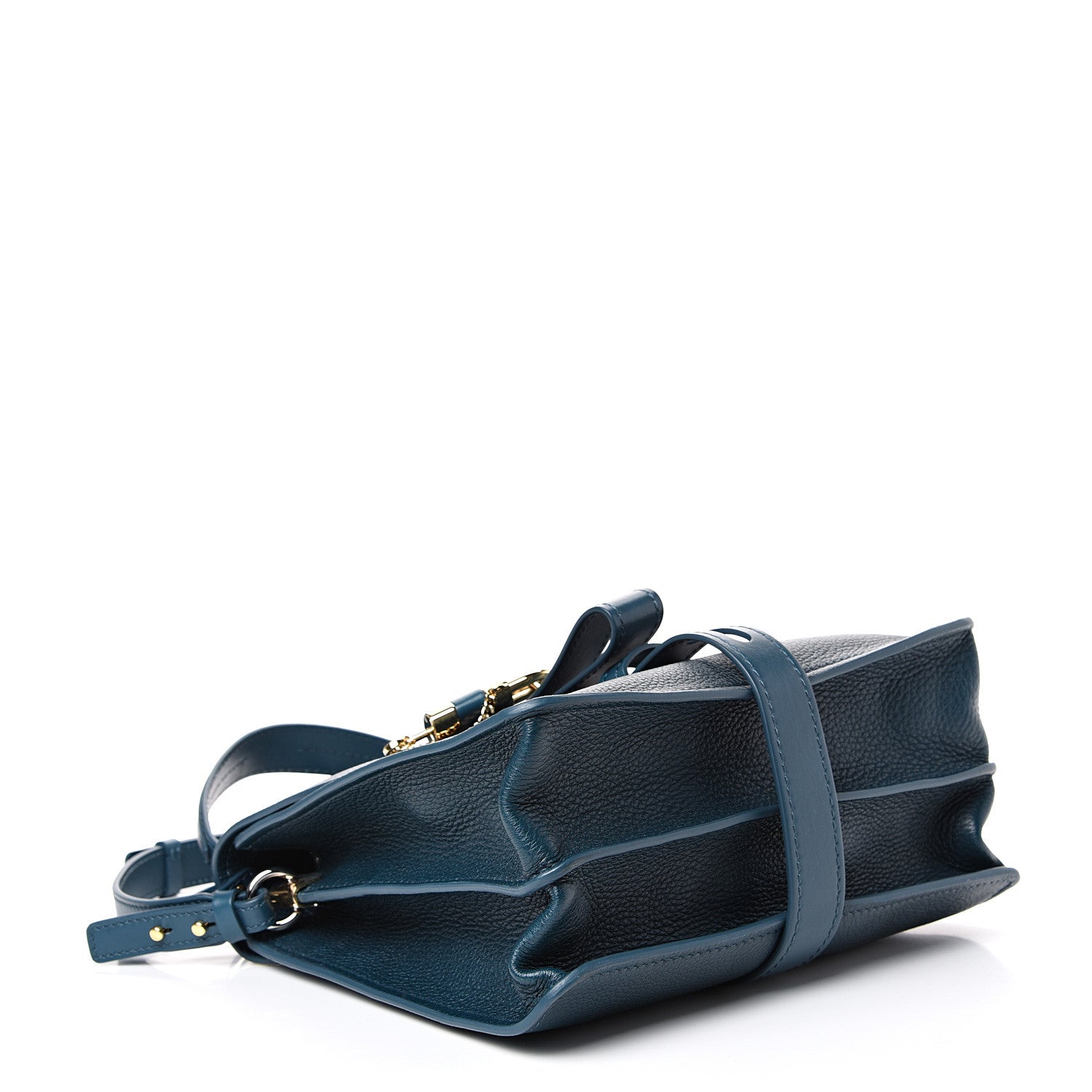 Chloe Grained Calfskin Medium Aby Day Shoulder Bag Navy Ink 3 of 11