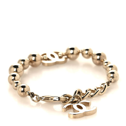 Chanel Metal Beaded CC Bracelet Gold 3 of 5
