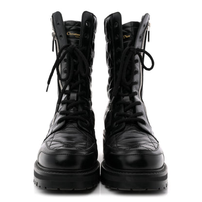 Christian Dior Calfskin Cannage D-Leader Ankle Boots 40.5 Black 3 of 11