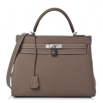 Hermes Togo Kelly Retourne 32 Etoupe 1 of 11