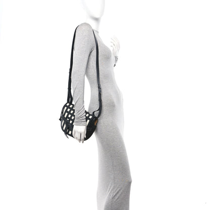 Loewe Calfskin Small Gate Crossbody Bag Black White 2 of 14