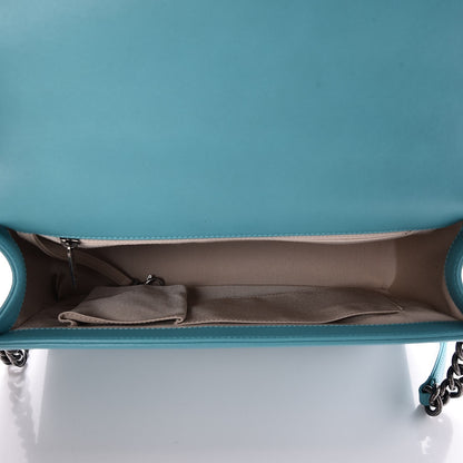 Chanel Lambskin Quilted Large Boy Flap Turquoise 6 of 9