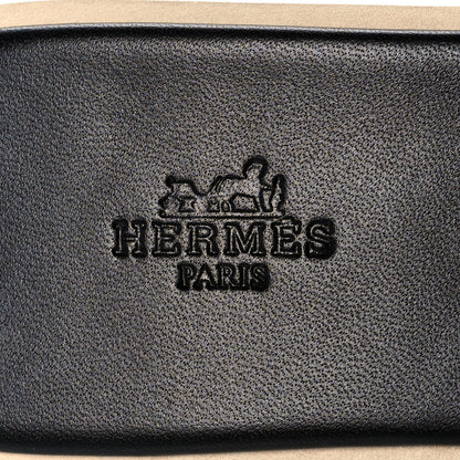 Hermes Calfskin Cork Eze 30 Sandals 39 Black 7 of 9