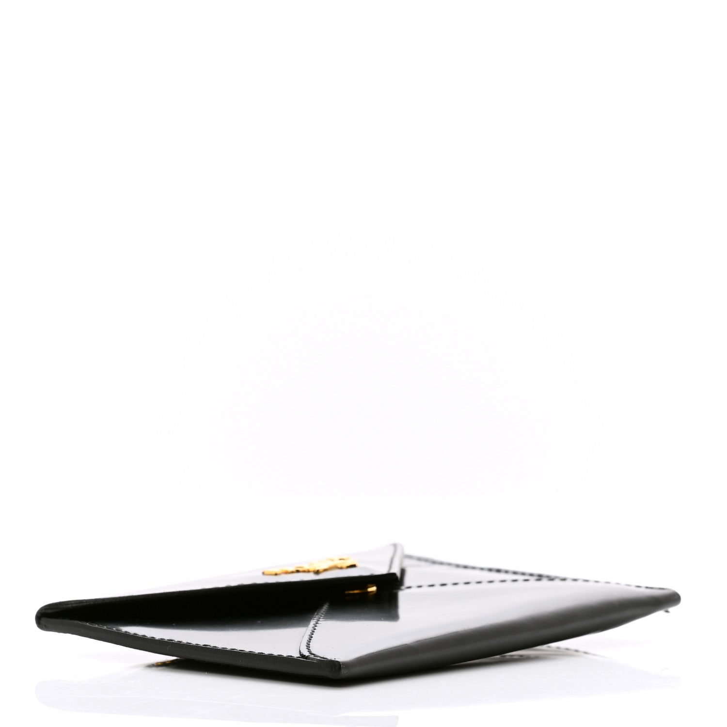 Prada Spazzolato Metal Envelope Compact Wallet Black 4 of 8