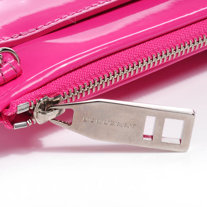 Burberry Patent Bridle Calfskin Clutch Bag Pink 5 of 10