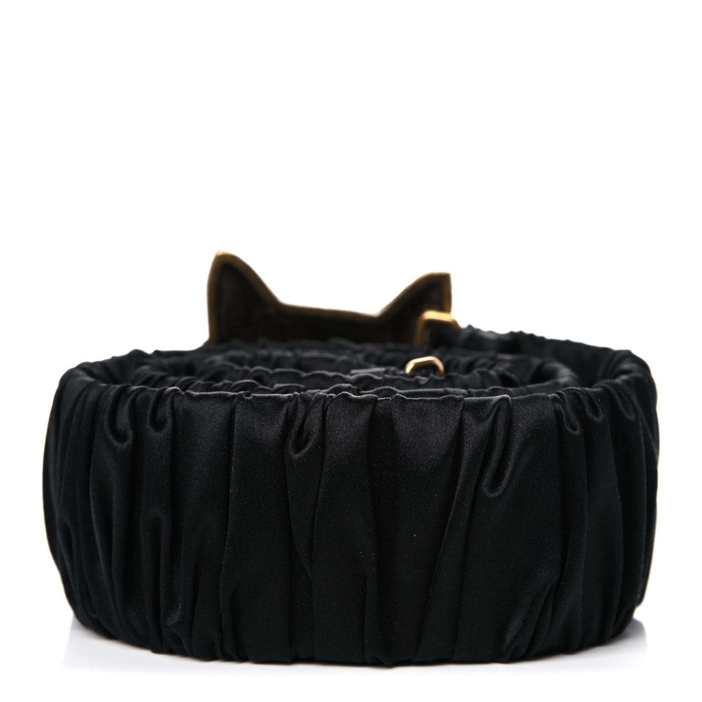 Satin Fox Head Buckle Belt 90 36 Black