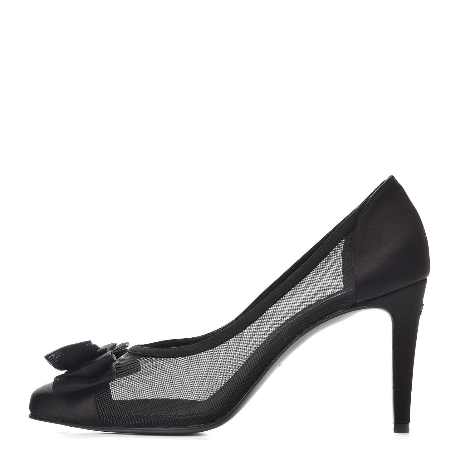 Mesh Satin Bow CC Pumps 39 Black