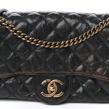 Chanel Crumpled Grained Calfskin Quilted Small Shiva Flap Black 8 of 10