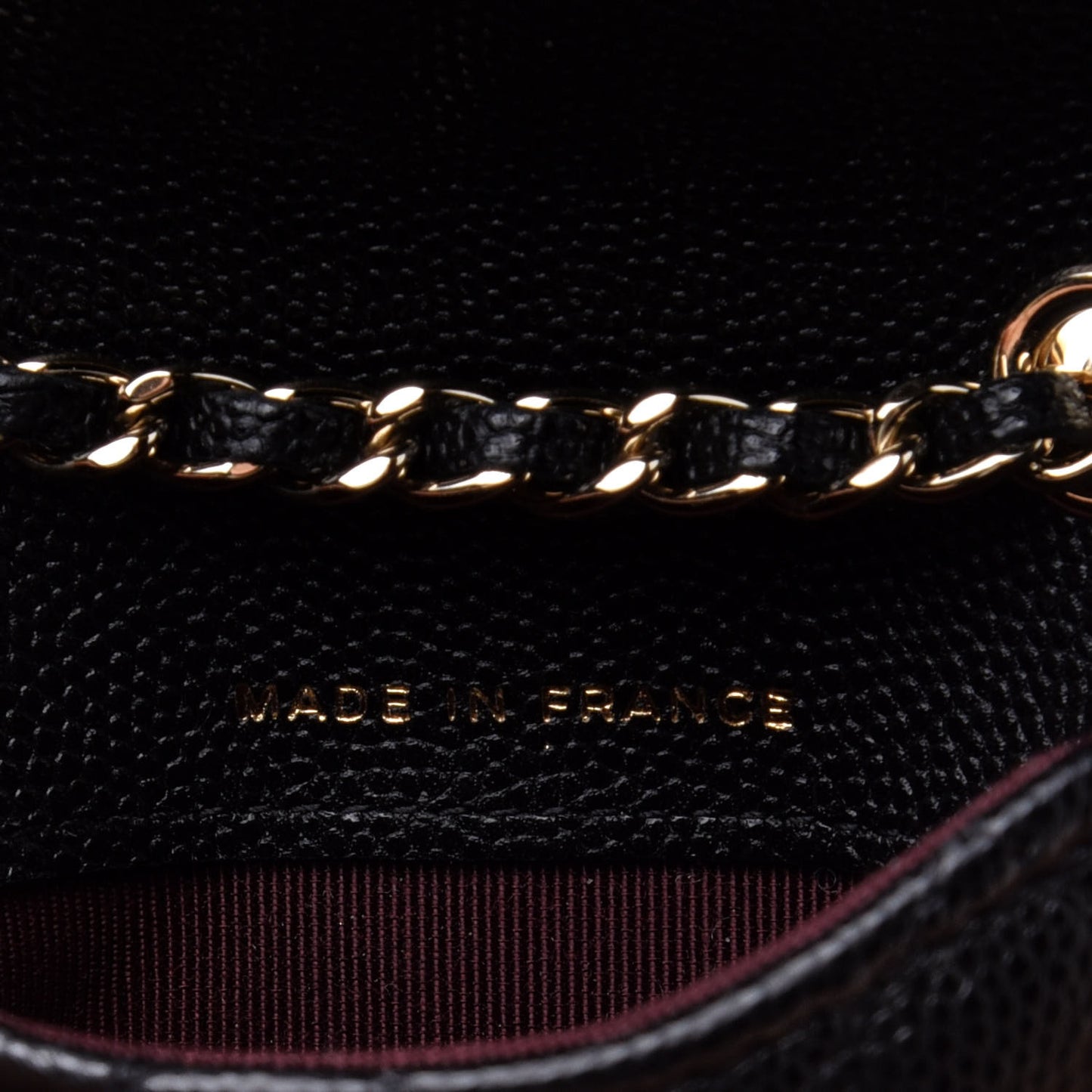 Caviar Quilted Mini Chain Belt Bag Black