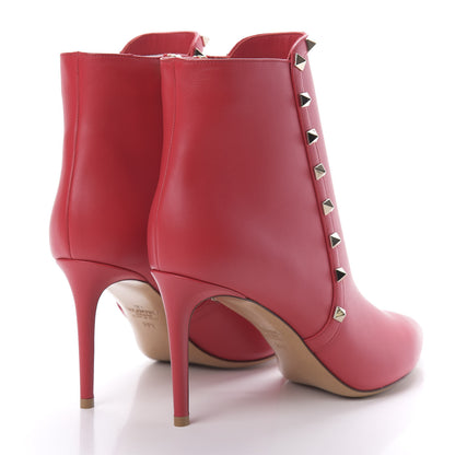 Valentino Garavani Calfskin Rockstud 85mm Ankle Booties 39.5 Rouge Pur 4 of 8