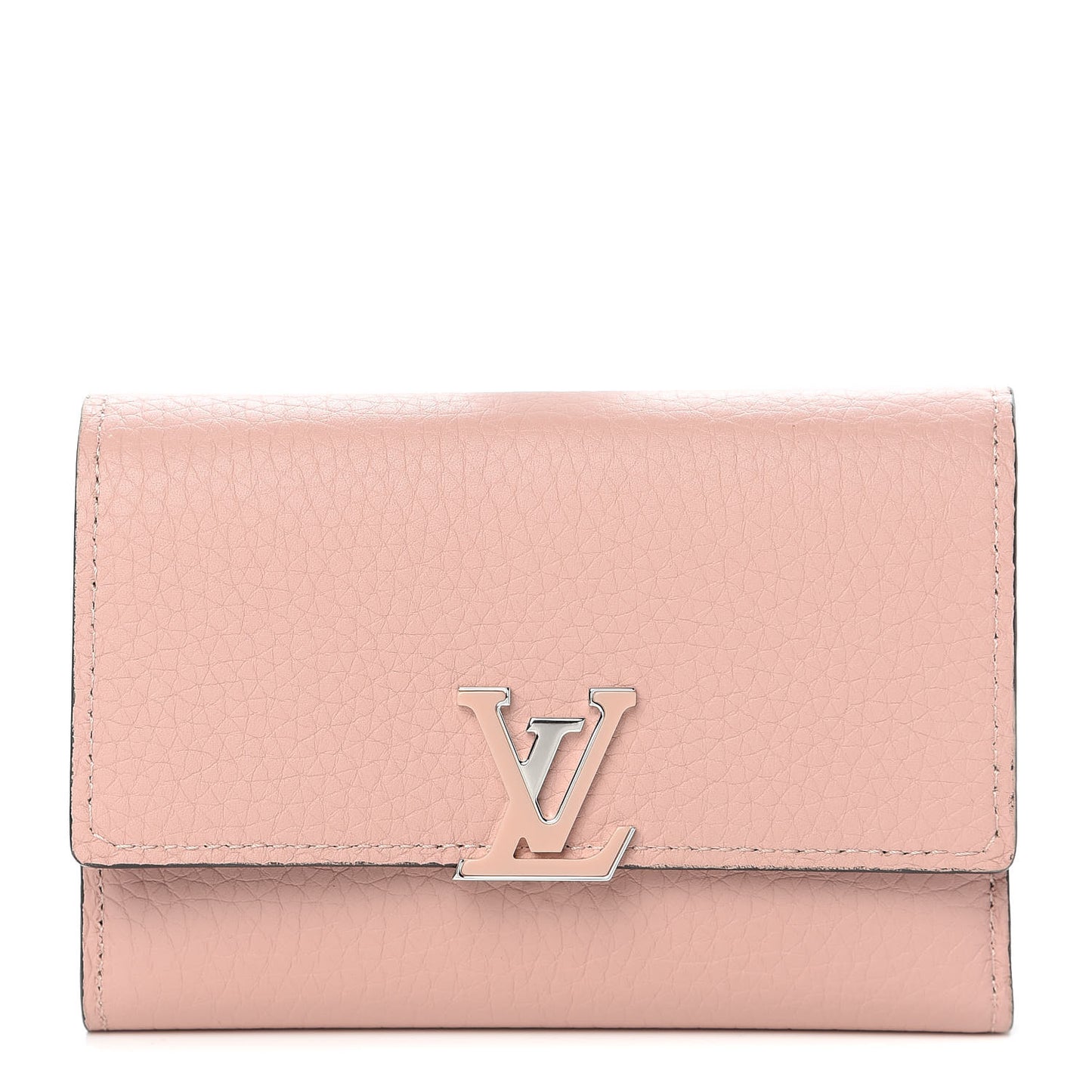 Taurillon Capucines Compact Wallet Magnolia