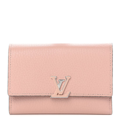 Louis Vuitton Taurillon Capucines Compact Wallet Magnolia 1 of 9