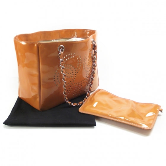 Patent Perforated CC Shopping Tote