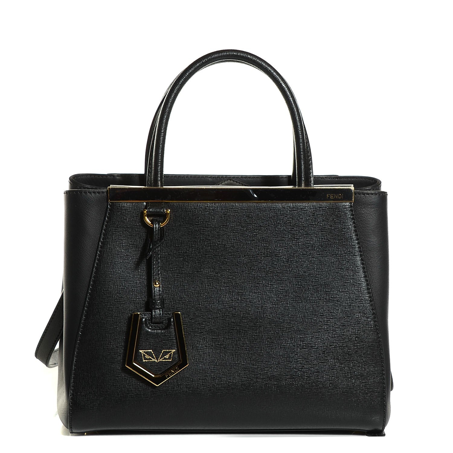 Fendi Vitello Elite Petite 2Jours Tote Black 1 of 9