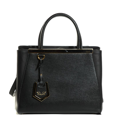 Fendi Vitello Elite Petite 2Jours Tote Black 1 of 9