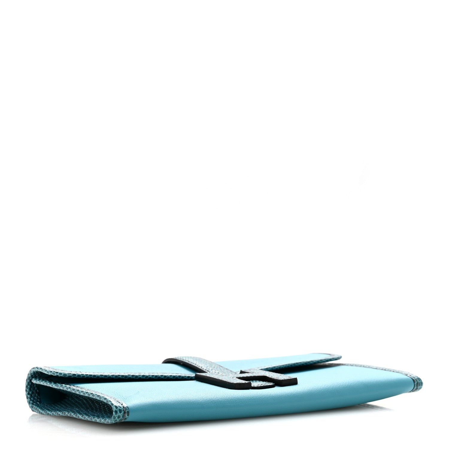 Hermes Swift Lizard Jige Elan Touch Duo Clutch Bleu Paon Mykonos 5 of 10