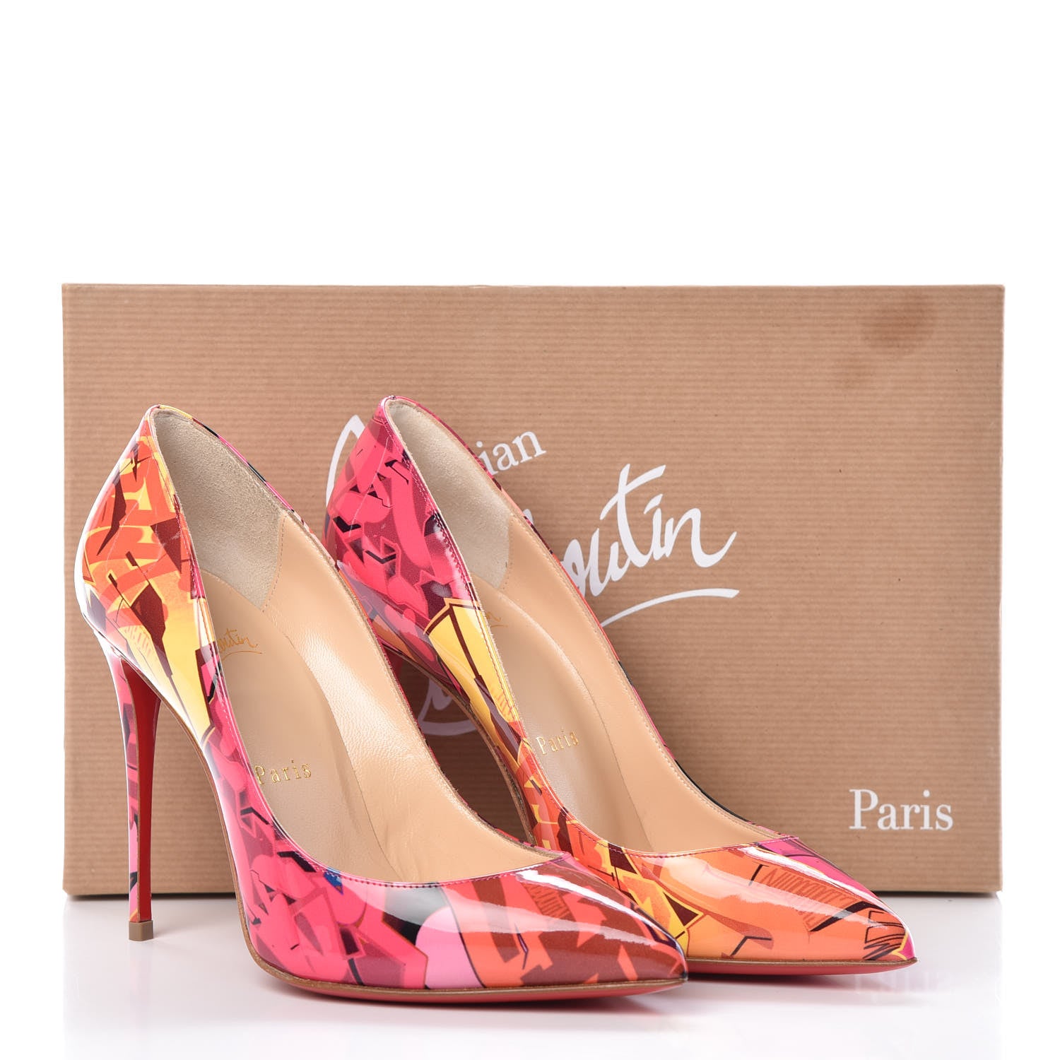 Christian Louboutin Patent Metrograf Pigalle Follies 100 Pumps 36 Multicolor 8 of 8