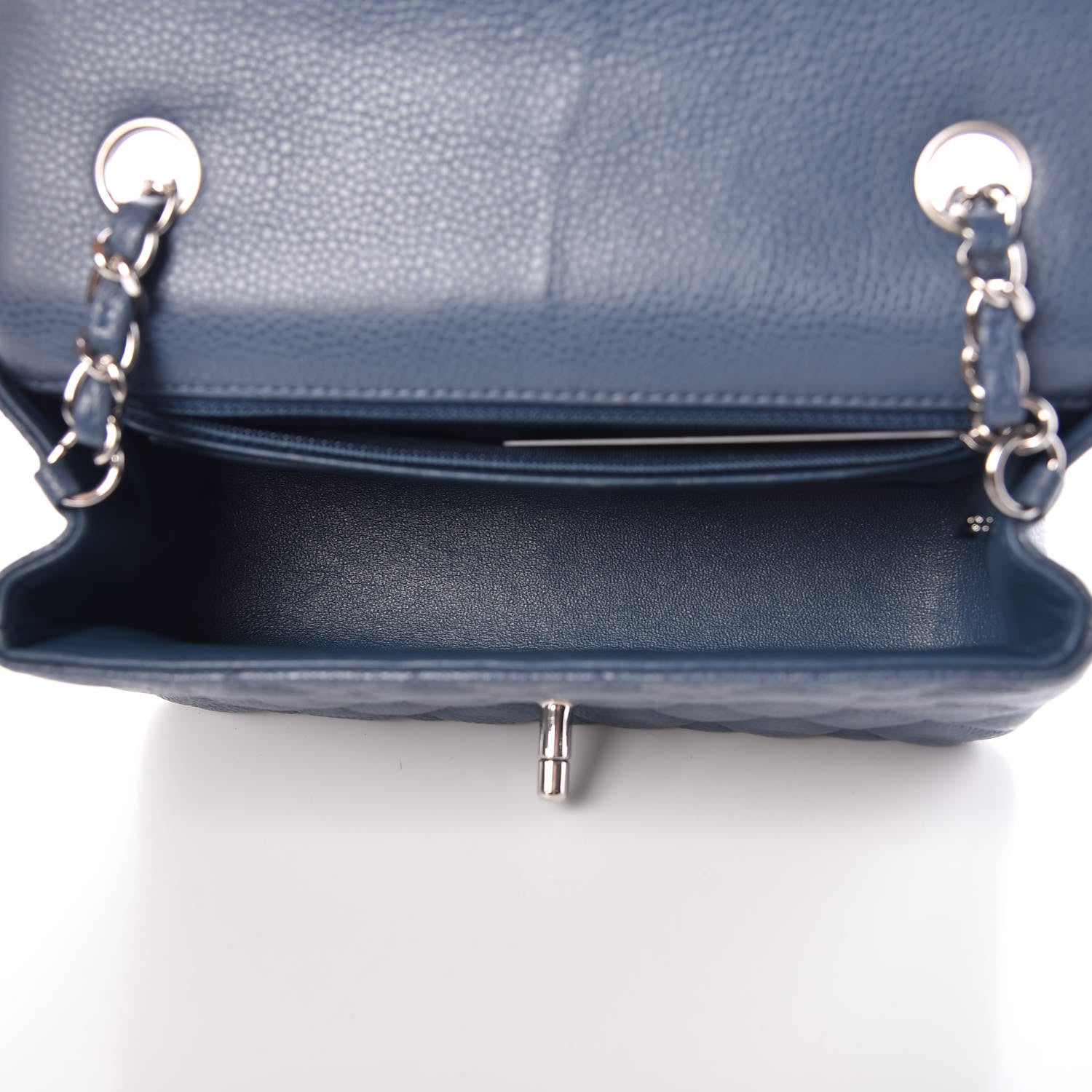 Chanel Caviar Quilted Mini Rectangular Flap Blue 5 of 10