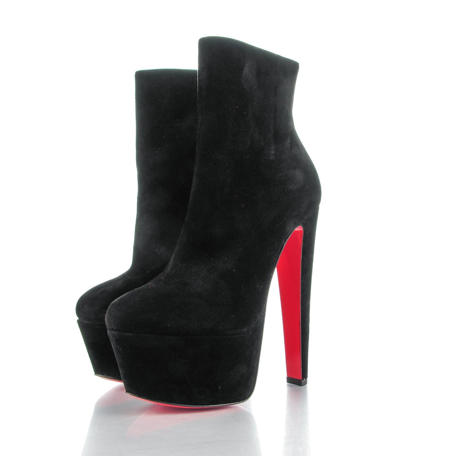 Christian Louboutin Veau Velours Fierce 160 Ankle Boots 35.5 Black 3 of 8