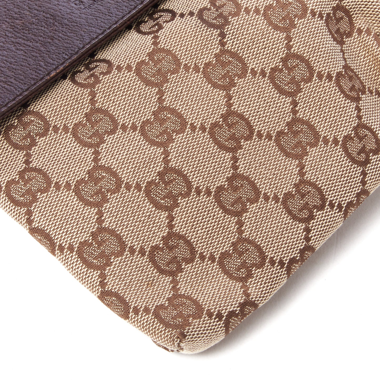 GG Monogram Double Pocket Belt Bag Dark Brown