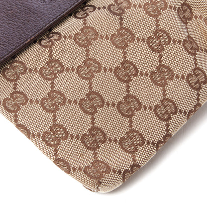 Gucci GG Monogram Double Pocket Belt Bag Dark Brown 6 of 9