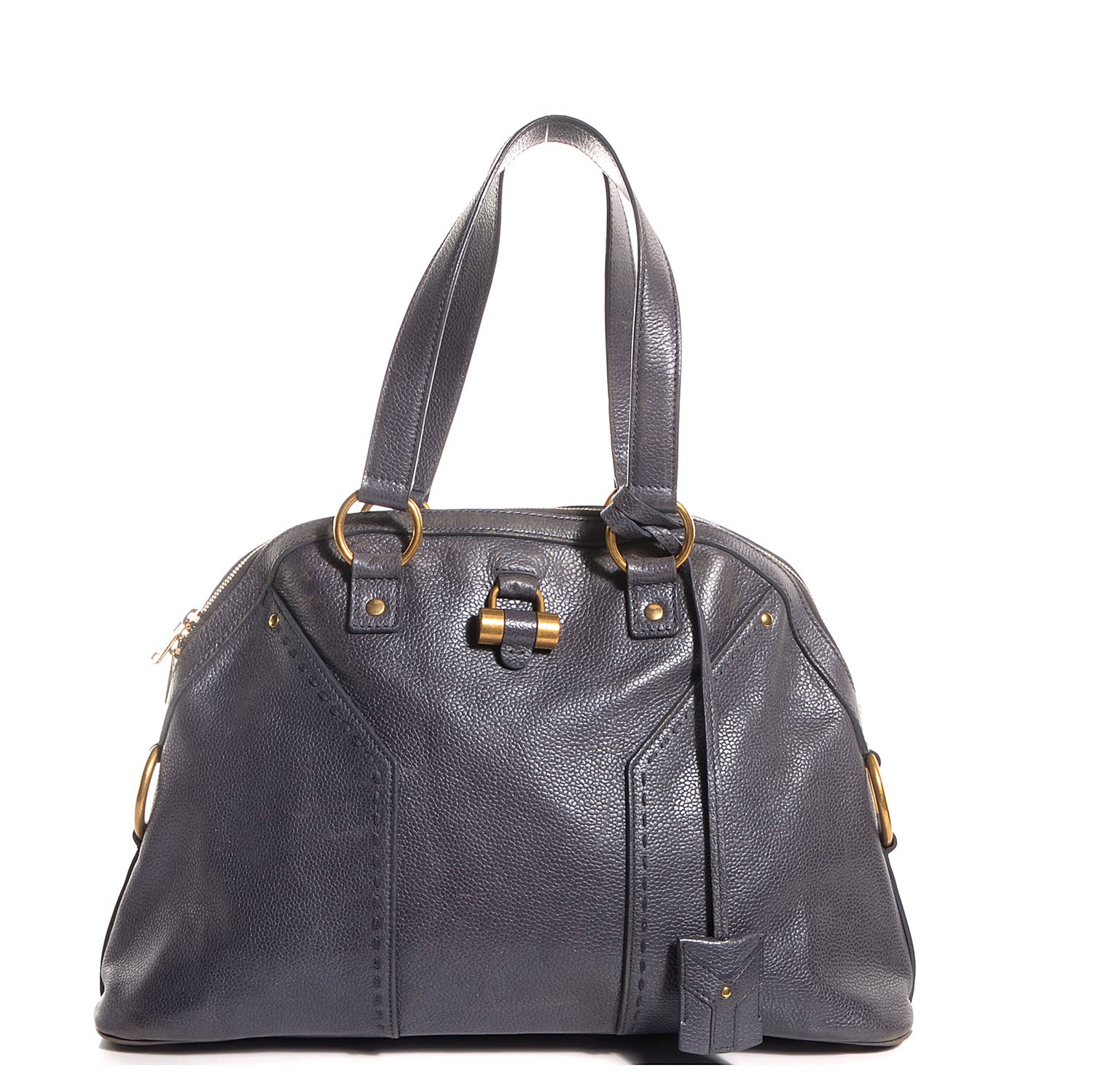 Saint Laurent Leather Large Muse Gray 1 of 11